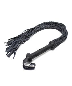 BDSM Whip Real Leather Spanking Whips Buttock Torture Bondage Gear Trainer Kinky Play Fetish Fantasies Vuxen Sex Toys Red Black GN9729297