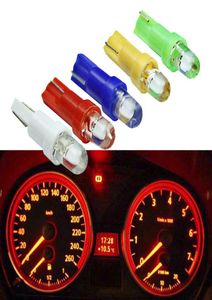 100pcs T5 LED Car Wewnętrzny pulpit nawigacyjny Manomat Sam samochód Auto Bok Win Lamp Lampa DC 12V Biały czerwony niebieski żółty zielony2443448