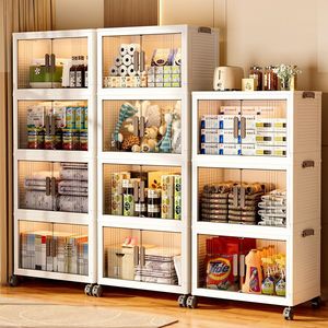 Clothes bag free installation folding locker sundries storage balcony bookcase bedroom floor shelf corner shelf