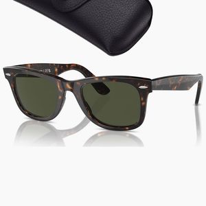 Luxury Eyewear Classic Solglasögon Män Kvinnor Acetatram med glaslinser Klassiska solglasögon Male Kvinna med läderlåda