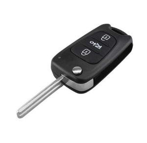 Bilstyling 3 -knapps vikning Flip Car Nyckelfodral för Kia Rio Remote Key FOB Cover Replacement med ocut Blade7280173