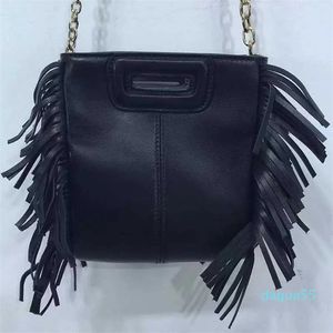 Kadınlar Eşleme Çanta Tassel Crossbody Bag Kova Deri Çantalar Kadın Omuz