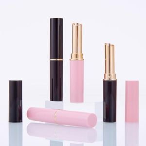 wholesale 100pcs Oblique Lipstick Tube Black Color Empty DIY Lip Balm Containers Makeup Refillable Bottles