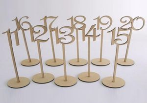 new arrival rustic hessian wedding table decoration Wooden wedding table number holder party table number tag stand2414325