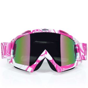 Novo estilo feminino meninas motocicleta equipamentos de proteção cruz capacete off-road rosto óculos de motocross atv dirt bike utv óculos de engrenagem raio ultravioleta