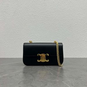 lady Shoulder Bags Ce Triumphal Arch Waist Bag New Product Waist Bag Mouth Red Bag Original 2023 New Triumphal Arch Versatile Box Chain Tofu Bag Womens MD09