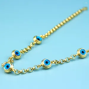 Anhänger Halsketten Sunspicems Chic Tukey Fatima Augen Choker Halskette für Frauen Arabische Braut Hochzeit Schmuck Edelstahl Kette Gold