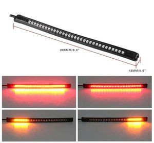 10 peças de iluminação flexível 48 LED 2835 3014 smd dupla cor amarelo vermelho luz tira da motocicleta sinal de volta cauda parada de freio traseiro Wat5560653