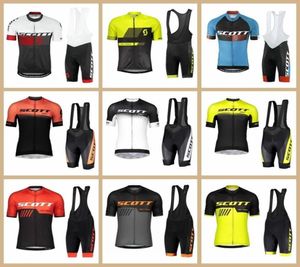 2020 Nya Scott Team Cycling Jersey Set Men Summer Breattable Quick Dry Short Sleeve Road Bike Clothing MTB Bicycle Outfits SportsW8585319