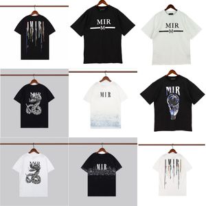 Summer T-shirts Designer Mens T-shirts Ink Splash Flow Paint Designers Couples A miri Shirts Luxury Short Sleeve Hip Hop Streetwear Amirs Tees