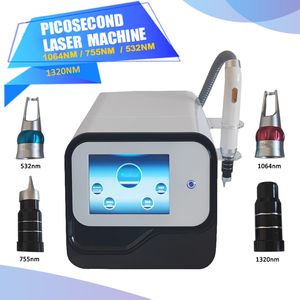 Máquina a laser de picossegundo ND Yag para remoção de tatuagem, mancha de pigmento, sarda, marca de nascença, remoção de recapeamento de pele, tratamento de boneca preta, Q Switched