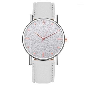 2020 Top Marke Hohe Qualität Strass Damen Damen Einfache Uhren Kunstleder Analog Quarz Armbanduhr Uhr Saat Gift1282p