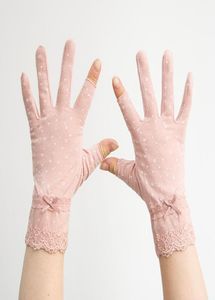 Open two finger gloves women039s thin sunscreen driving non slip cotton short summer leak finger spring and autumn Half Finger1276894