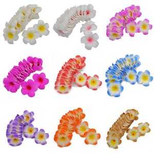 30pcs 5-9cm Yapay Plumeria Hawaii Pe Köpük Frangipani Çiçek Diy Çelenk Headdress Düğün Dekorasyonu Sahte Flower269q