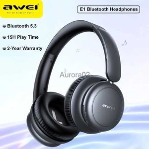 Auricolari per cellulare Awei E1 Cuffie wireless Bluetooth 5.3 Cuffie da gioco pieghevoli Auricolari sportivi per musica con microfono 2 anni di garanzia YQ240219