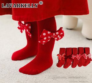 Baby Mädchen Bögen Weihnachten Party Leggings INS Kinder vertikale Streifen gestrickt engere Mädchen weiche atmungsaktive Prinzessin Strumpfhosen Kinder4428707