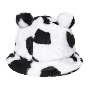 Nowy sztuczne futro Winter Panama Niedźwiedź Uch Ear Outdoor Sun Suncreen Hat Wszechstronny lampart Kow Rabbit Hair Plush Basin Cap9HPJ7930992