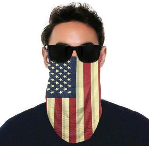 Bandeira americana balaclava meia face máscaras ao ar livre ciclismo bandanas lenço bandana lenços lavável máscara facial protetora2pcs carbono 7112301