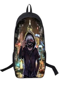 3D Cool Tokyo Ghoul Kids Backpacks Unisex Erkek Kızlar Açık Spor Seyahat Omuz Çantaları Sırıltılar Okul Bags7670257