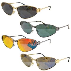 2024ss Primavera Novo Designer Óculos de Sol BB0335S Mulheres Olho de Gato Óculos de Sol Armação de Metal 100% UV Lente Protetora Moda Retro Mulheres Metal Aviador Óculos de alta qualidade