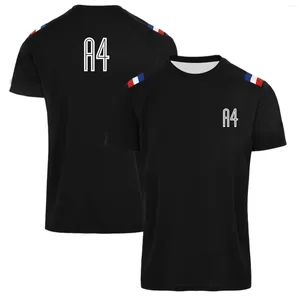 Männer T-shirts Sommer Racing A4 Männer 3D Custom Team Schwarz Jersey 2024 Mode Streetwear Übergroßen Kurzarm Tops