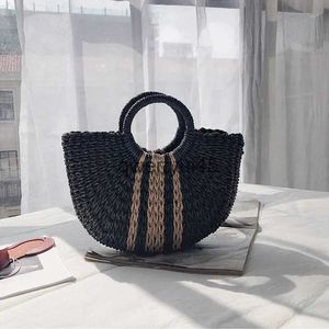 TOTEES ALF MOON STRAW TOTE andBAGS SUMMER BEAC BAGS BAG ANDMADE VINTAGE WOVEN andBAG for WomenH24219