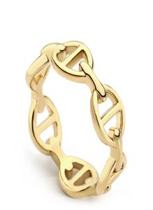 Korean Hollow Copper Gold Color Wedding Ring for Women mode förlovningsringar smycken anillos mujer anel2138950