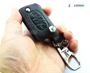 Genuine Leather key Case for Peugeot 3 buttons 607 RCZ 207 407 408 407 Coupe 308sw ADDAN car accessories key fob cover49922345919518