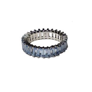 Swarovskis Pierścienie projektantki Kobiety Oryginalne wysokiej jakości pierścienie zespołu kryształowy romantyczny i świeży pełny pierścionek Diamentowy Modny i prosty diament
