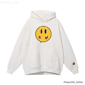 Smiley Face Yellow Man Retro Draw Hoodie Letters Print Sweatshirt Women's Tshirt Spring Trend Long Sleeve Top High Street Drews House 7301