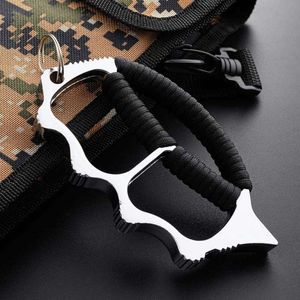 Self Defense Designer Tiger Finger Four Gloves Fist Cover Hand Support Legal Ing Supplies Ring Glass Fiber 8JS4