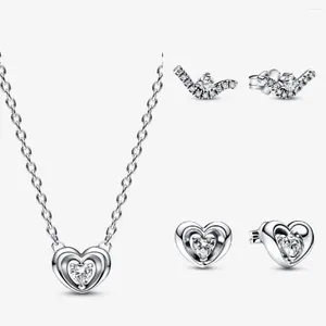 Orecchini per borchie 2024 Gift Anniversary 925 Sterling argento scintillante onda radiante cuoio galleggiante in pietra per donne