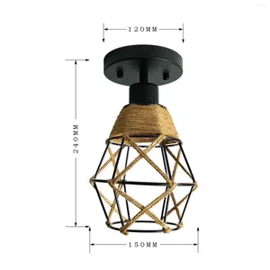 Taklampor Lampa E27 Dekorativ Rustic Metal Retro Style Modern Industrial Lighting Fixture For Cafe Kitchen Home Hall Badrum