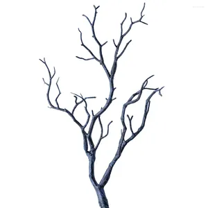 Decorative Flowers 3pcs Lifelike Dry Branches Stems Twigs Dried Tree Artificial Bush Stub Stem DIY Craft For Wedding Vase Hall Blue