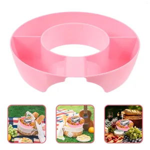 Dinnerware Sets Combination Outdoor Picnic Snack Cup Holder (pink) Tumblers Plastic Water Bottle Accessories