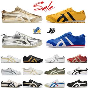 남녀 운동화 Designer running shoes tiger mexico 66 athletic yellow Silver jogging Wakling sneakers platform Trainers