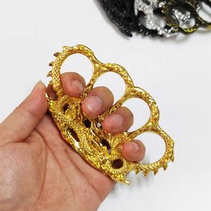 Outdoor Self Designer Defense Fist Cl Martial Arts Props Chinese Dragon Four Finger Tiger Sleeve Ring Wolf Survival Equipment POVE