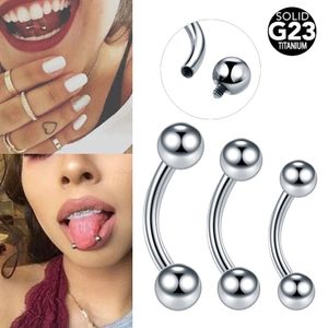 10Pcslot 16G Eyebrow Piercings Internally Threaded Curved Banana Rings Helix Earring Rod in Tongue Lip 240127