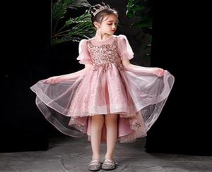 Eski ayakkabıcı 160180 Bebek Çocuk Giyim Dans kıyafetleri yaz kısa kollu elbise dantel kız cosplay kostümleri pullar nakış handwo72071909979
