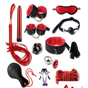 Other Massage Items Bdsm Spreader Bar Bondage Set Mask Slut Collar Whip Submissive Spanking Paddle Torture Board Ual Games Sm Product Dhuwe