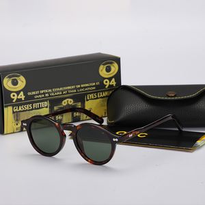 Luxo mosco miltzen redondo polarizado óculos de sol mulher lemtosh homem marca luxo vintage acetato quadro óculos visão noturna