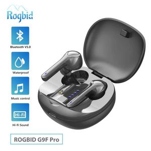 Mobiltelefonörlurar Rogbid G9F Pro Bluetooth trådlösa hörlurar med MIC Sports TWS Touch Control Headset Earbuds YQ240219