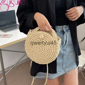 Borse a tracolla Gusure Summer Straw per donna e borsa in tessuto intrecciato in rafia Borsa piccola e borse da viaggio per donna Soulder CrossbodyH24219