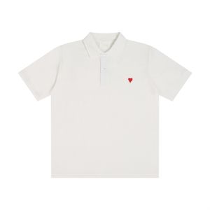 326 Polo och skjorta andas Löst sommar-t-shirt Men's Casual Love broderade kläder Y2K-skjorta Simple American 12 Co