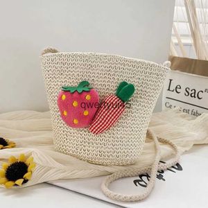 Umhängetaschen andmade Summer Cildren Girls Soulder Bag Daisy Flower Straw Messenger Kids Keys Coin Purse Cute Princess Mini andbagH24219