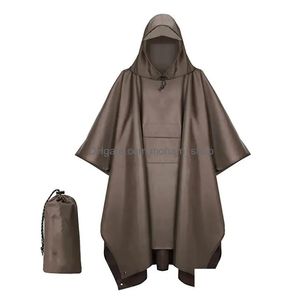 Impermeabili Poncho antipioggia con cappuccio per adt con tasca Impermeabile leggero unisex Impermeabile Trekking Cam Consegna di emergenza a casa Gard Dhgac