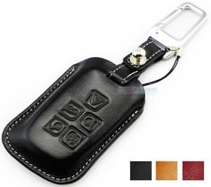 Äkta lädernyckelhållare fallskal för Range Rover Sport Evoque Freelander 2 Discovery 3 4 Nyckelhållare Keychain New1581456