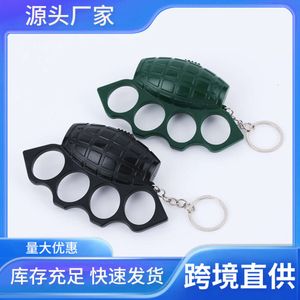 Optimal Self Designer Defense Bracelet and Protection Finger Buckle Tiger Fist Laser Flashlight Grenade Toy Keychain Pendant SMQB