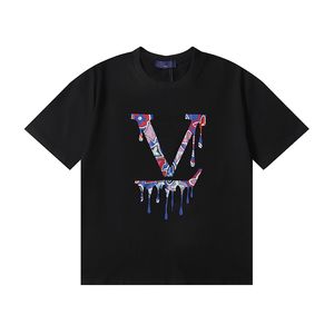 Överdimensionerade tees män t skjortor tshirts kvinnor märke kort ärm casual tees broderade märke toppälskare kläder m-3xl