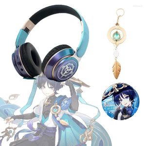 Foldbar låg latens mode trådlösa hörlurar cosplay bluetooth headset game musik sport hörlurar brusreducering hörlurar